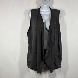 Prairie Cotton Gray Sleeveless Open Front Vest size xl